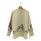 ザラ ZARA EMBROIDERED KNIT SWEATER 刺繍モチーフ ニットセーター レディース import:M